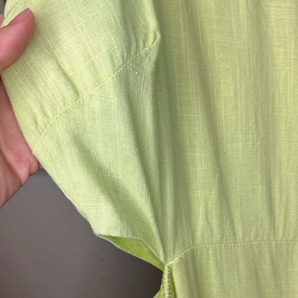 Greylin Cutout Midi A Line Dress Celery Green - Large - Picture 16 of 17